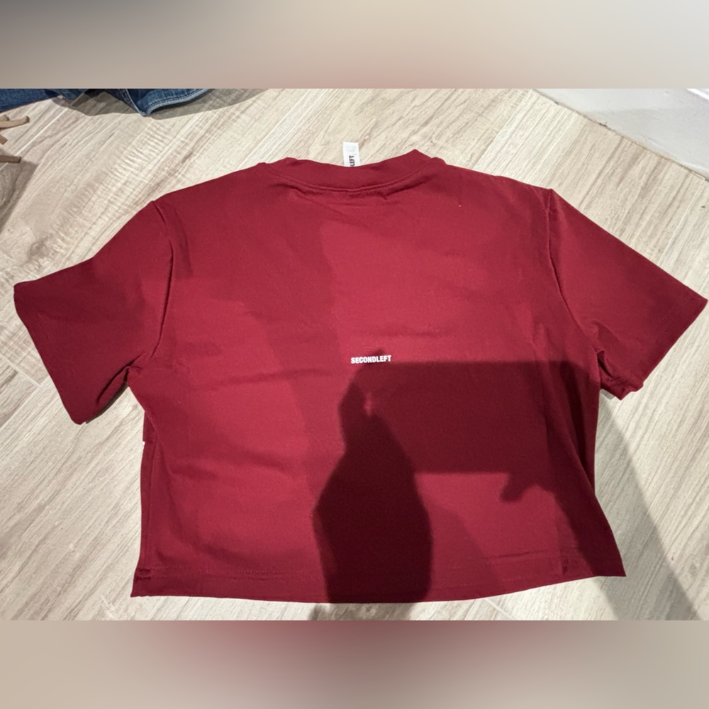 SECONDLEFT pulse cropped tee Nandex size XL berry color